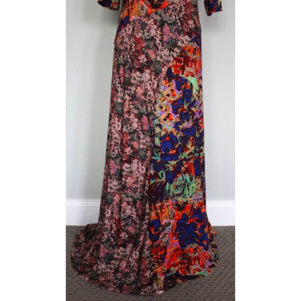SOFT SURROUNDINGS Estelle Maxi Dress Jersey Knit Mixed Patterns, Size M Medium - Picture 6 of 13
